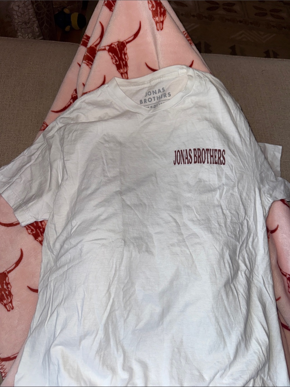Jonas Brothers White Short Sleeve Logo Tee